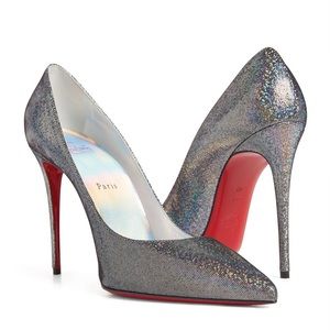 NEW in box Christian Louboutin Kate 100 mm Suede Disco Queen pumps; size 36.